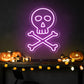 Skeleton Skulls Halloween Neon Sign