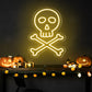 Skeleton Skulls Halloween Neon Sign