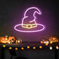 Wizard Magic Hat Halloween Neon Sign