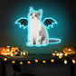 Neon Cat Portrait & Wings Personalized Neon Sign