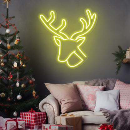 Elk Happy Holidays Neon Sign for Christmas