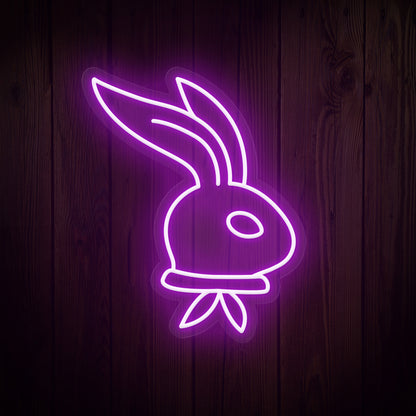 Long-Ear Bunny Easter Neon Sign