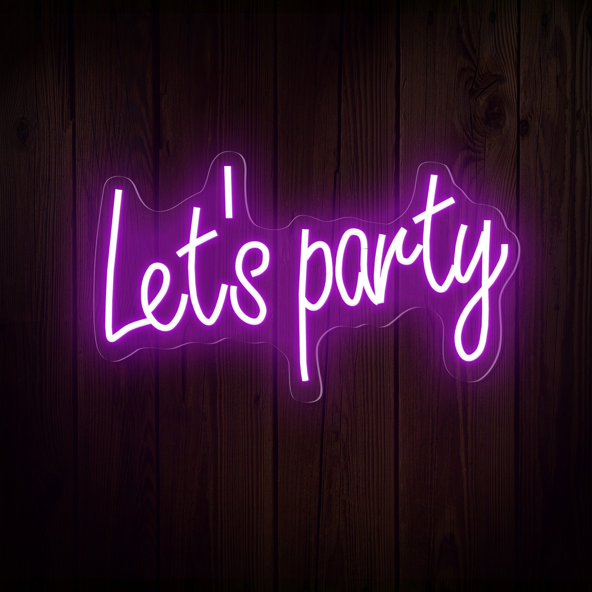 "Let's Party" Words Neon Sign for Special Occasions