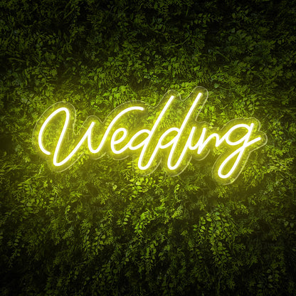 "Wedding" Word Neon Sign