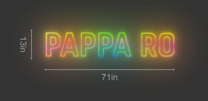 71inch wide x 13inch tall customized traditional neon sign inquiry