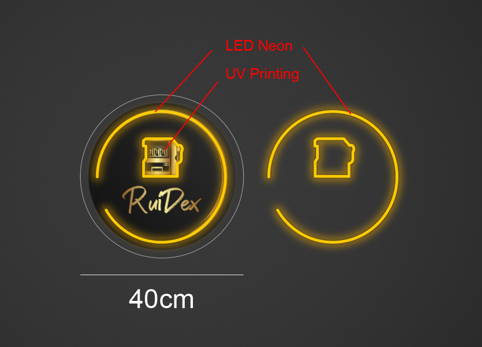 40cm wide x 40cm tall customized led neon sign inquiry