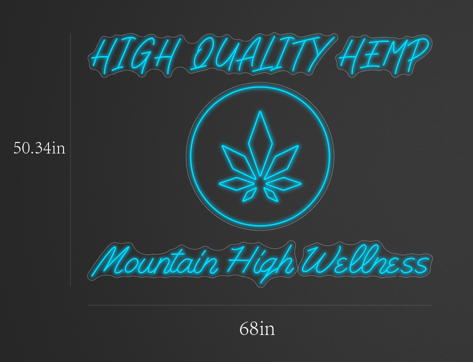 68inch wide x 50.34inch tall customized led neon sign inquiry