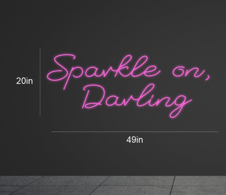 49inch wide x 20inch tall customized led neon sign inquiry "Darling"