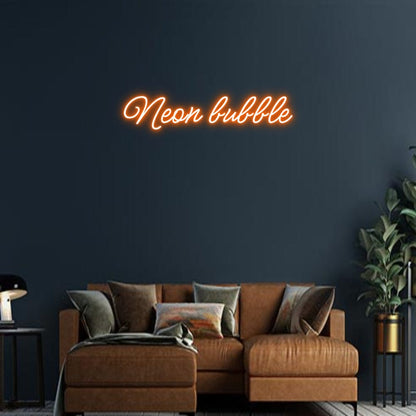 Design Your Own Sign Neon bubble