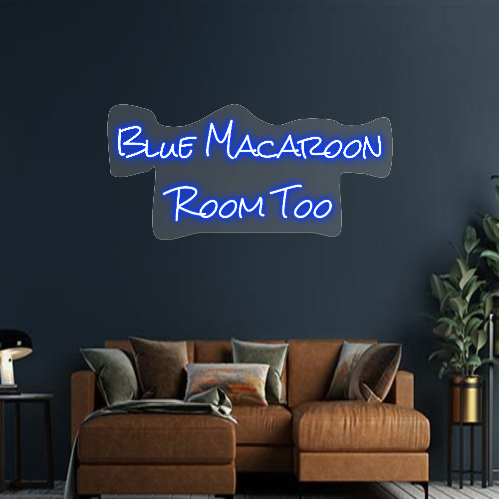 Design Your Own Sign Blue Macaroon...