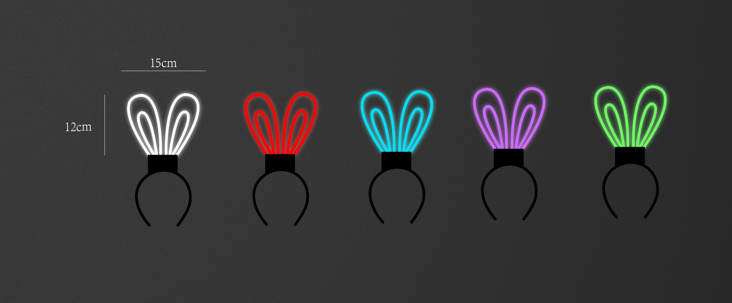 Rabbit Ears LED Acrylic Light Headband