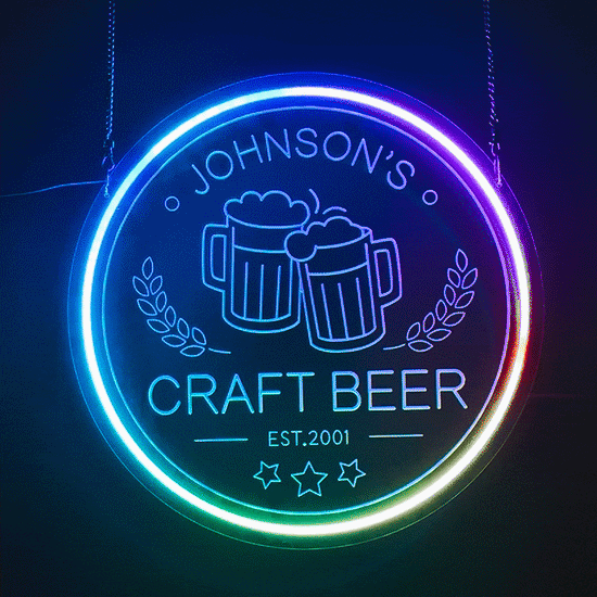 Multicolor Personalized Name Neon Sign for Bars