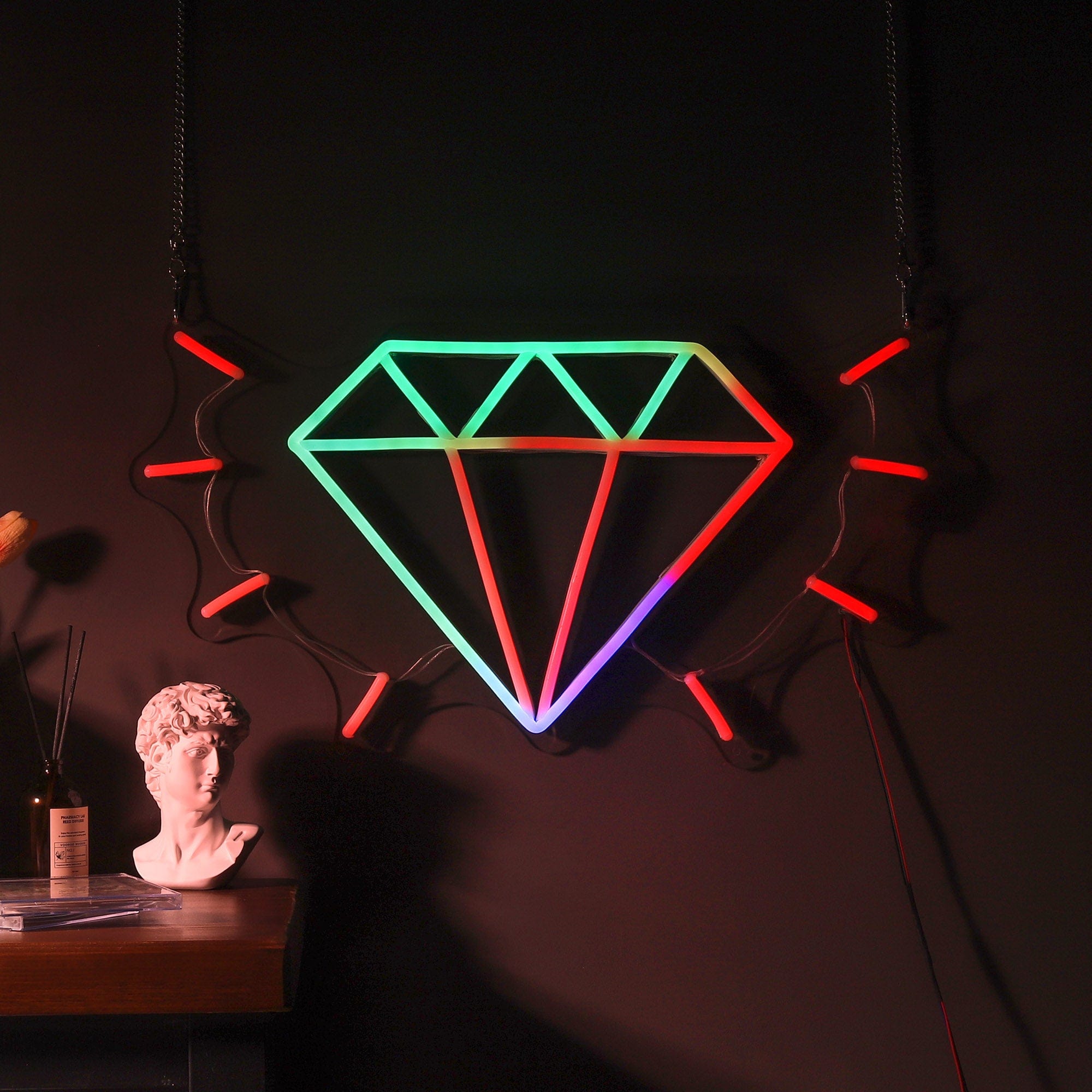 Diamond FloWill LED Neon Sign for Room