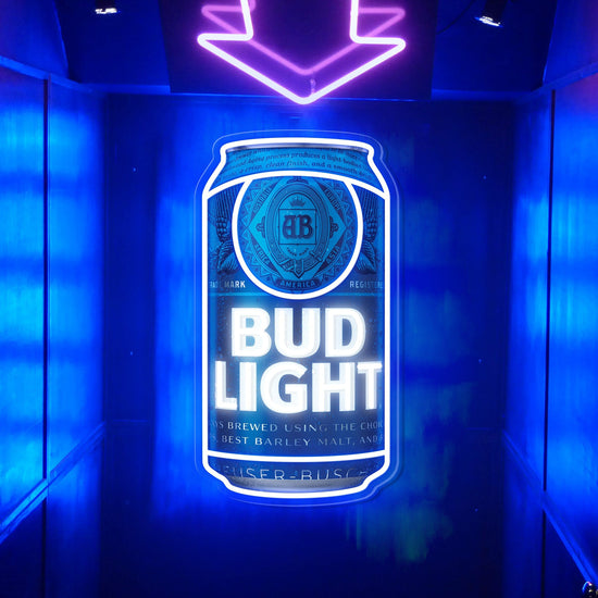 Bud Light Words Logo 3D Neon Sign