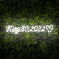 "Date" & Heart Personalized Neon Sign