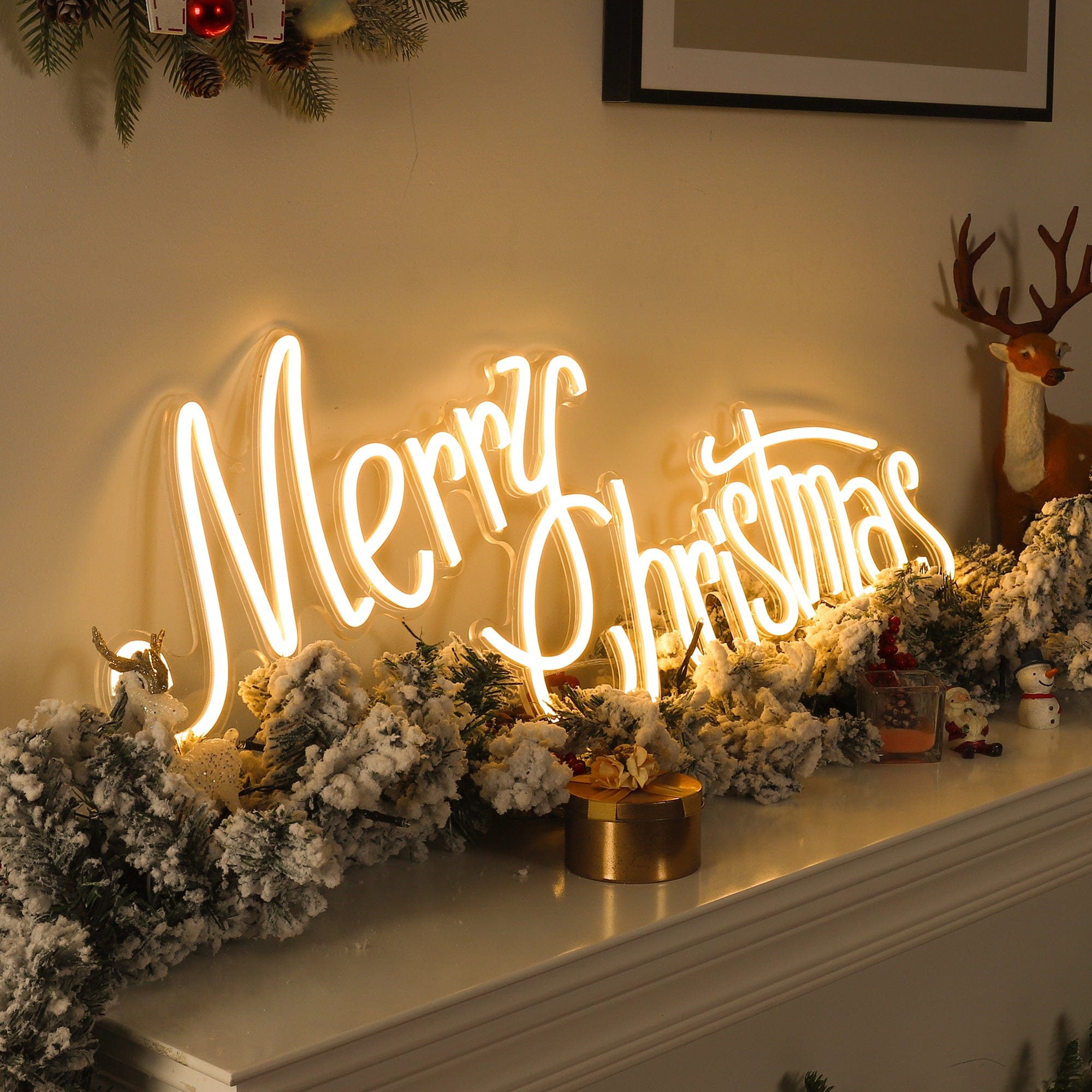 "Merry Christmas" Word Neon Sign