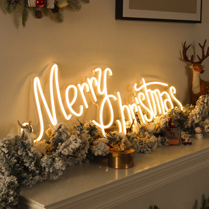 "Merry Christmas" Word Neon Sign