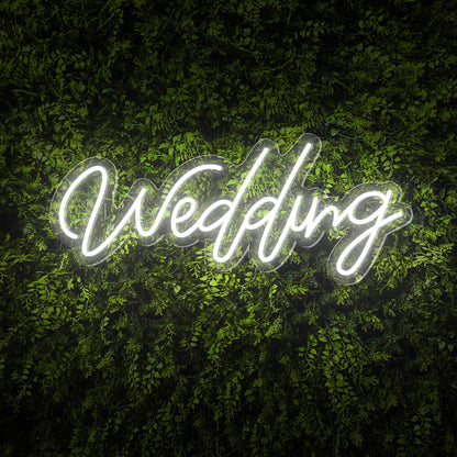 "Wedding" Text Neon Sign