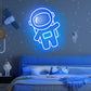 Waving Astronaut Cute Space Neon Sign for Room