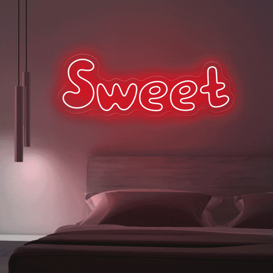 Multicolor "Sweet" Word Magic LED Neon Sign