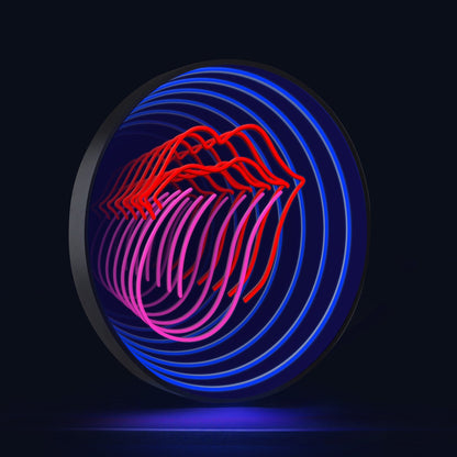 Lips & Tongue Infinity Mirror LED Sign