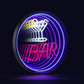 "BAR" Word Cocktail Glass Infinity Mirror Neon Sign