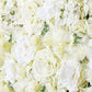 White Pure Rose Flower Wall Backdrop for Neon Signs