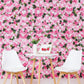Pink & White Rose Flower Wall Backdrop for Neon Signs
