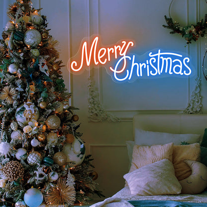 "Merry Christmas" Word Neon Sign