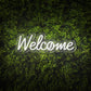 "Welcome" Word Lightning "O" Neon Sign