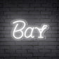 "Bar" Word Cocktail Glass Neon Sign