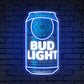 Bud Light Words Logo 3D Neon Sign