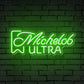 "Michelob Ultra" Words Logo Neon Sign