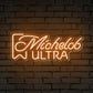 "Michelob Ultra" Words Logo Neon Sign
