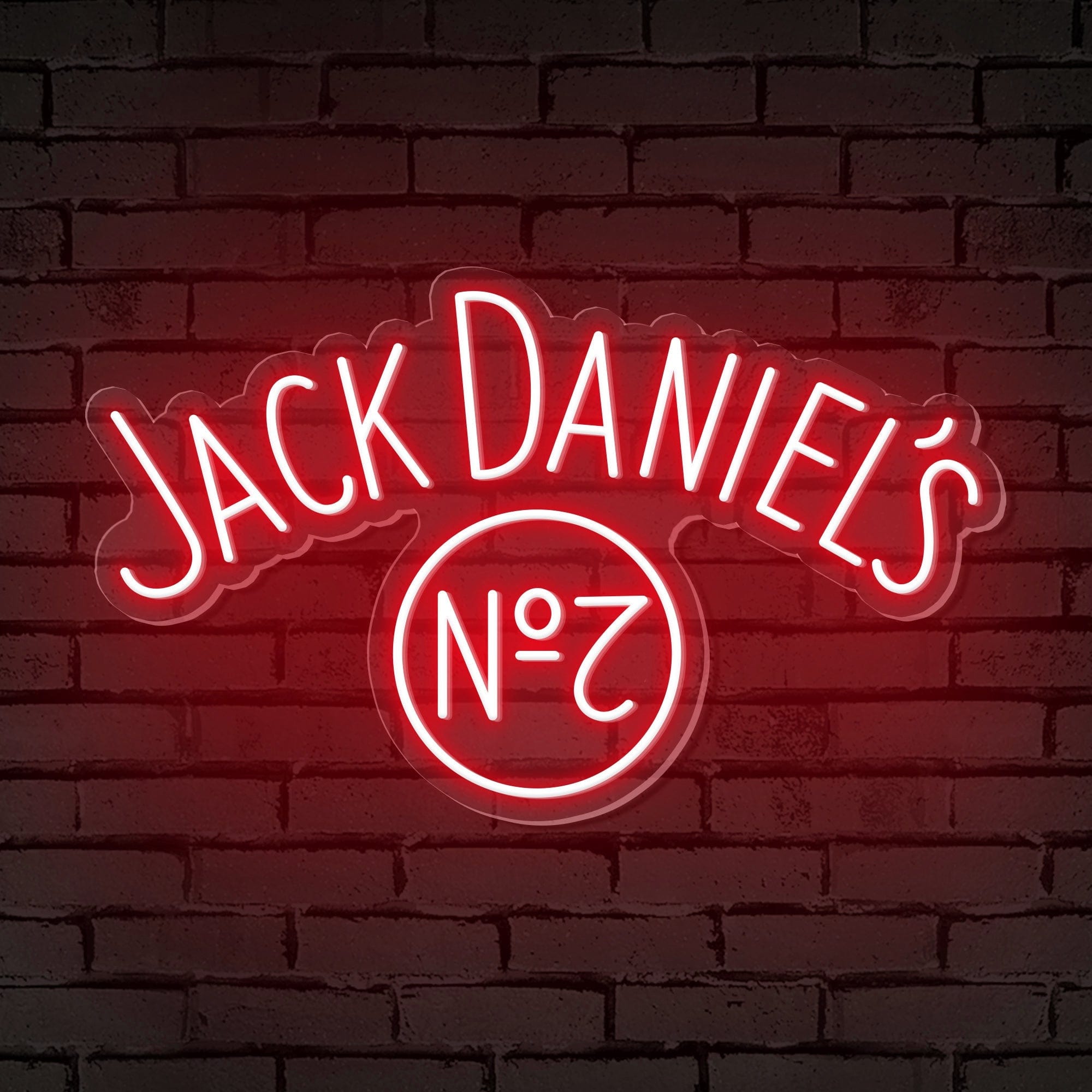"Jack Daniel's" Words Whisky Logo Neon Sign