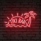 "TIKI BAR" Words Beach Theme Neon Sign