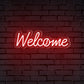 "Welcome" Word Lightning "O" Neon Sign