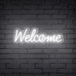 "Welcome" Word Lightning "O" Neon Sign