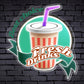 "Fresh Drinks" Words Logo Neon Sign