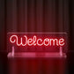 Rainbow Color "Welcome" Table Neon Sign with Acrylic Stand