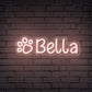 Cat Paw Print Personalized Name Neon Sign