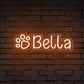 Cat Paw Print Personalized Name Neon Sign