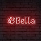 Cat Paw Print Personalized Name Neon Sign