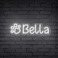 Cat Paw Print Personalized Name Neon Sign