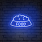 "FOOD" Word Bowl Neon Sign for Pets