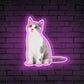 Neon Cat Portrait Personalized Neon Sign