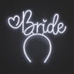 "Bride" Word Headband Heart Neon Sign