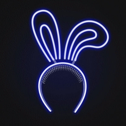 Rabbit Ears with Bowknot Cute Headband Easter Neon Sign