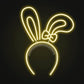 Rabbit Ears with Bowknot Cute Headband Easter Neon Sign