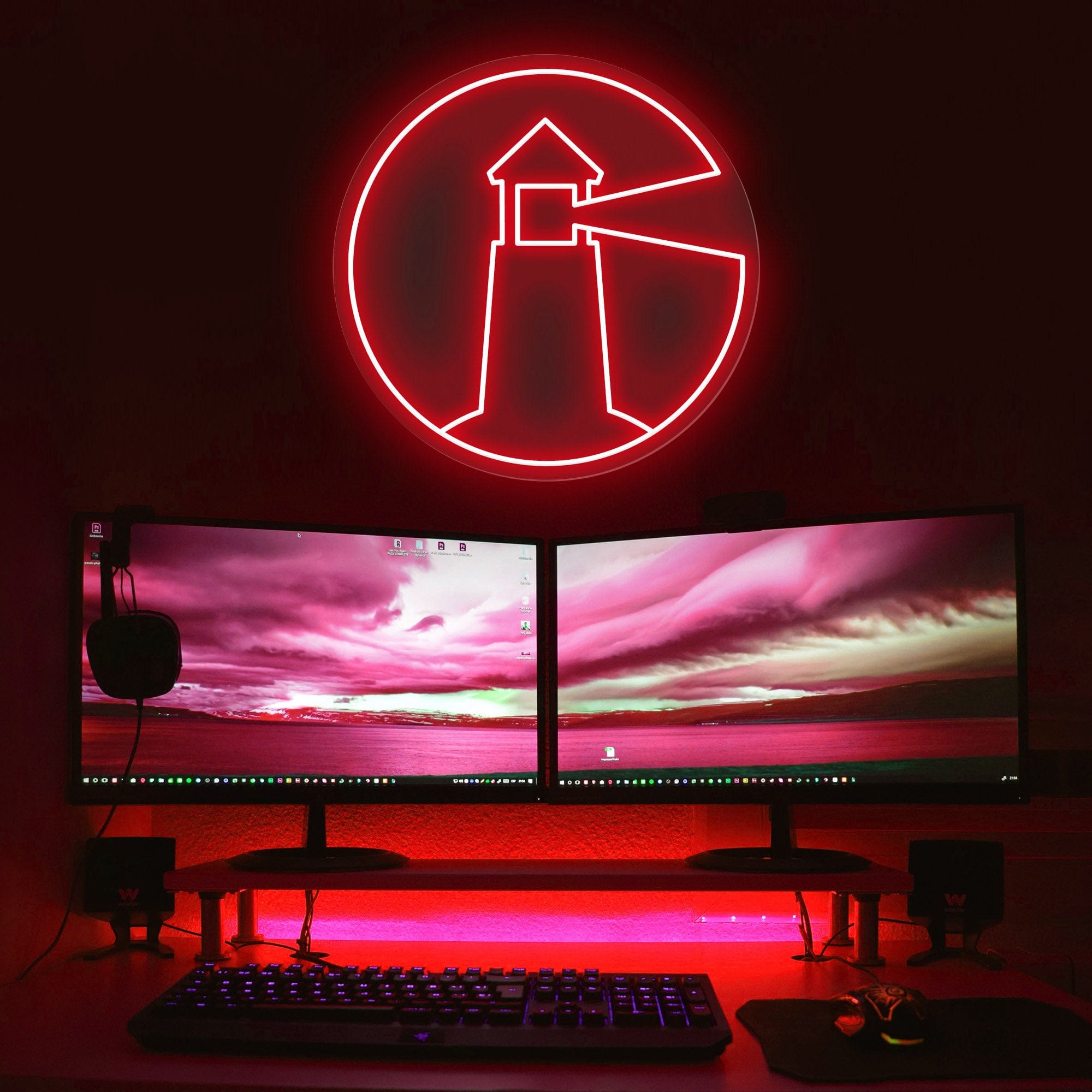 Lighthouse Shape Glow LED Neon Sign